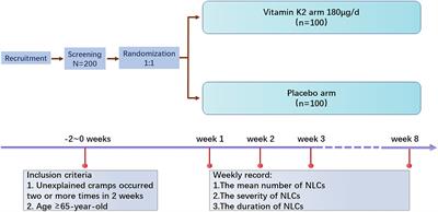 Effect of vitamin K2 in the treatment of nocturnal leg cramps in the older population: Study protocol of a randomized, double-blind, controlled trial